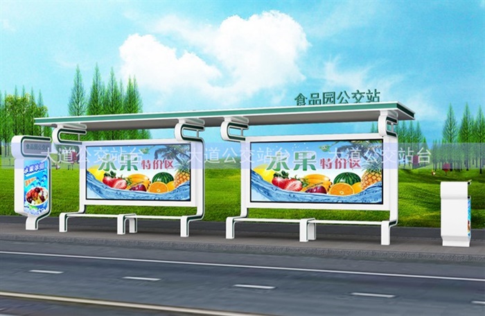 廣東第二批候車(chē)亭安裝中