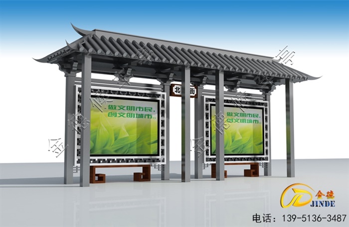 廣西候車亭生產(chǎn)中